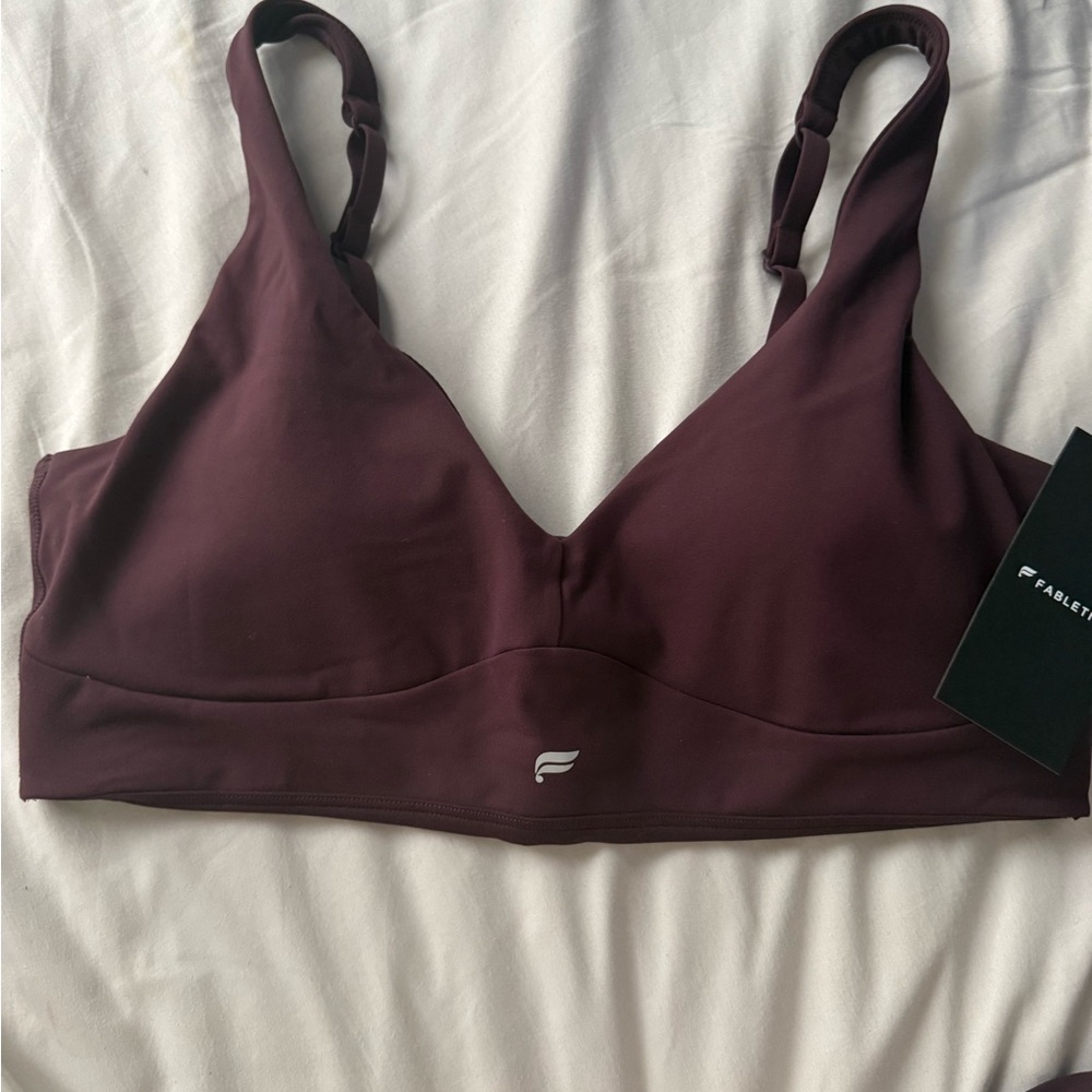 Fabletics Women's Deep Maroon Sports Bra